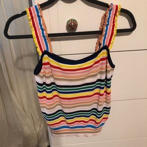 J.Crew rainbow striped tank